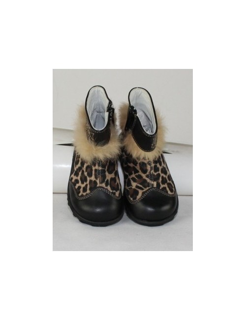 DOGI girls boots with rabbit fur trim