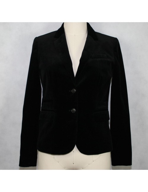 J.CREW Schoolboy black velvet blazer Size 4