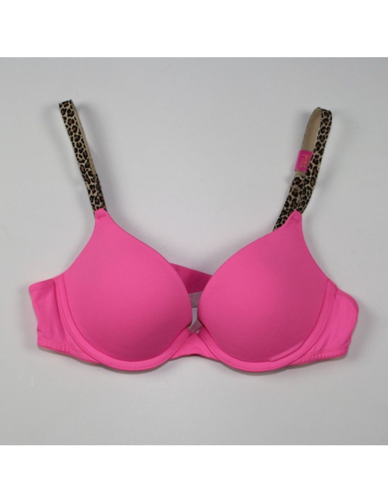 Victoria's Secret PINK Woman's Bra Size 34B Pink White Stripe H*B79