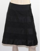 CACHE Black Silk A-Line Skirt Size 10
