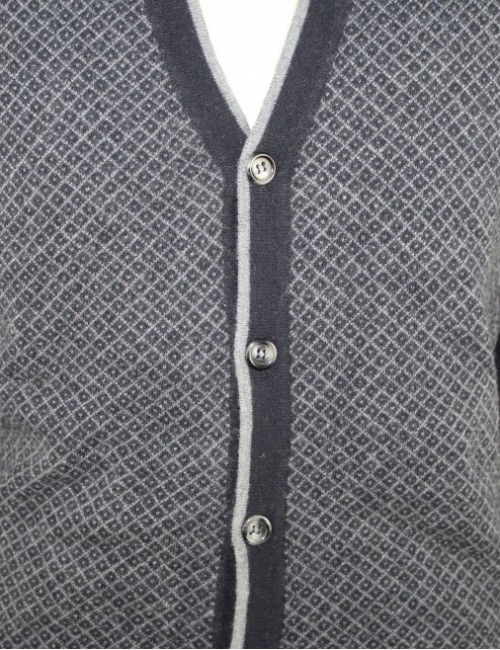 FRANCO DANTI mens cardigan wool sweater (M)