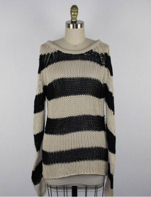 EVER roatan stripe womens sweater (S)