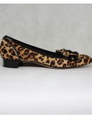 COLE HAAN womens animal printed real hair shoes