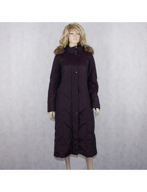 HILARY RADLEY NY womens insulated dark purple long jacket (size L)