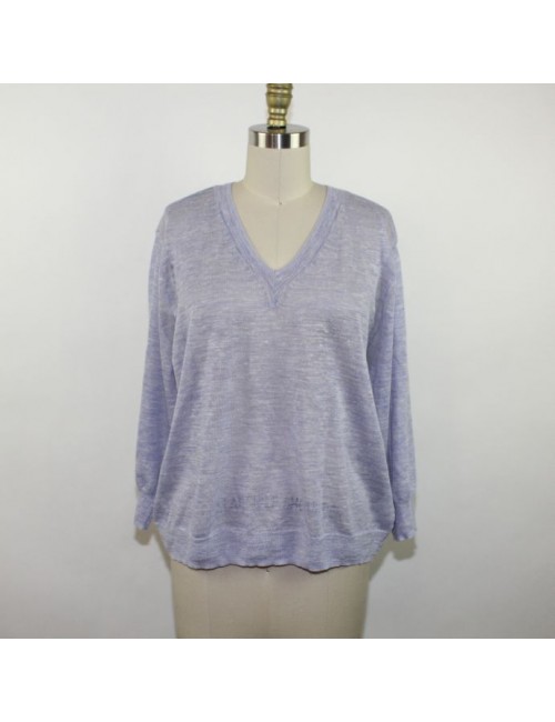 J.CREW Ladies Linen V-Neck Sweater Size M New