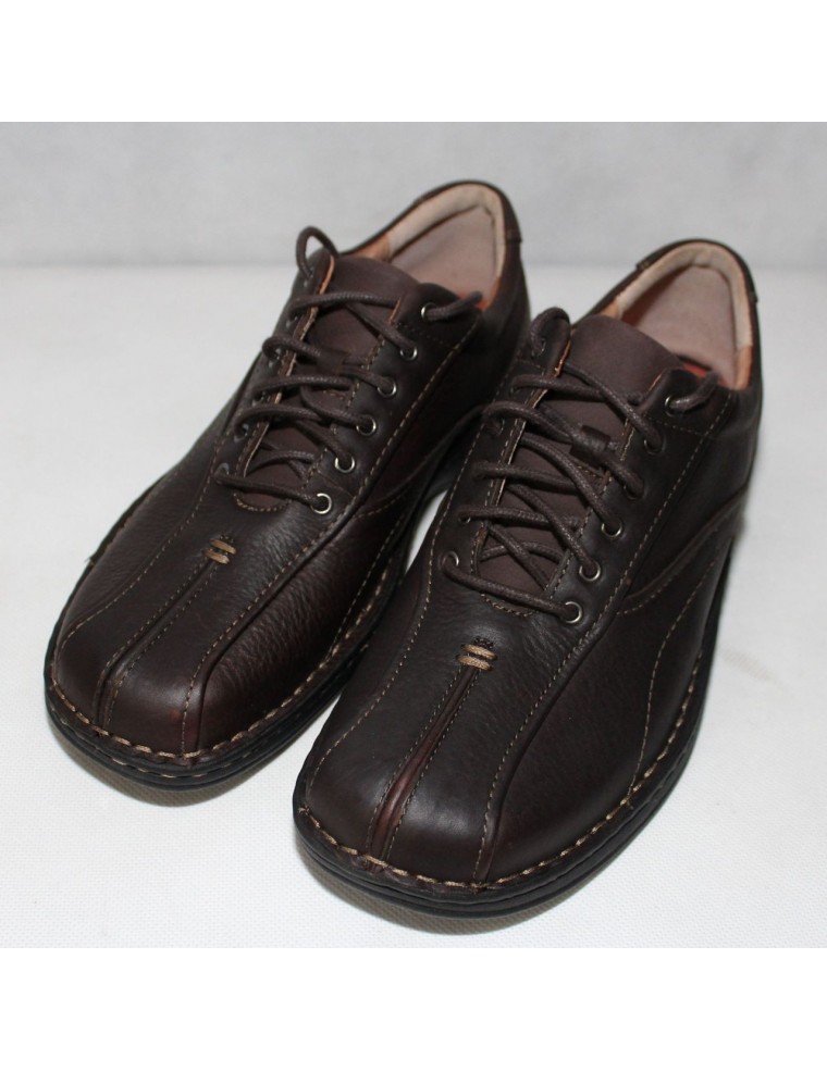 compacto compresión abrazo CLARKS Mens Nebulae Brown Oily Leather Shoes - vintaya.com