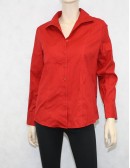 Chicos Red Cotton Shirt Size US 8-10/ Chicos Size 1