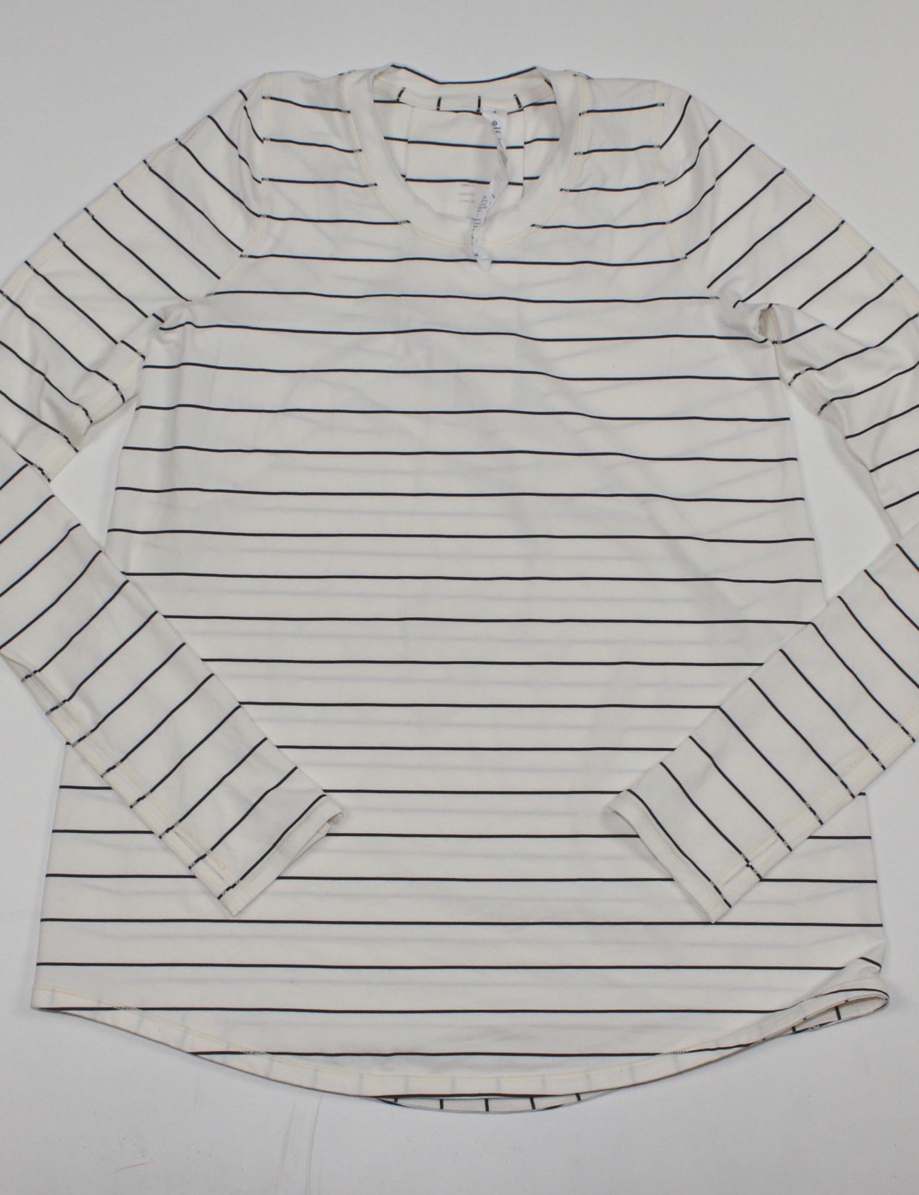lululemon black and white striped long sleeve