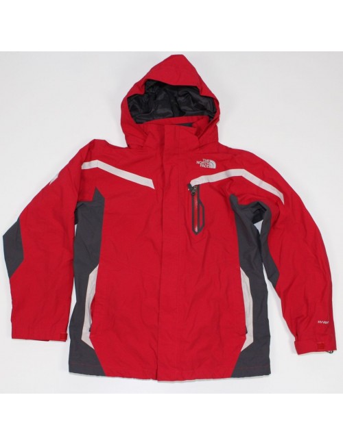 THE NORTH FACE boys red/gray TRICLIMATE jacket (XL 18/20) AUSS SHELL ONLY