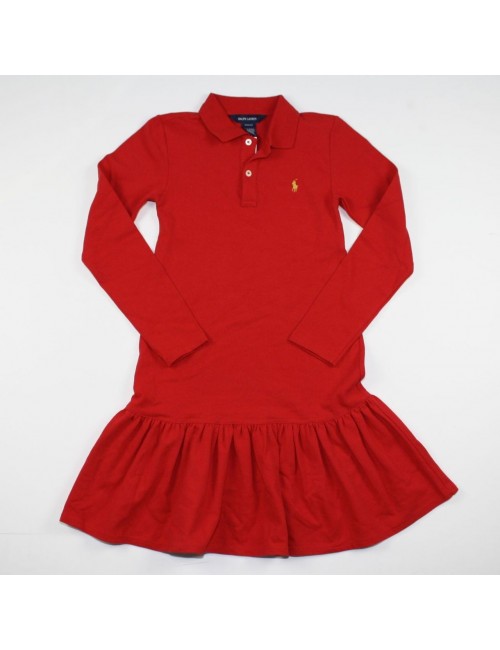 RALPH LAUREN girls polo dress NEW size M (8/10)