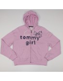 TOMMY GIRL girls pink zip front hoodie