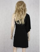 BISOU BISOU by MICHELE BOHBOT black 1-Shoulder dress