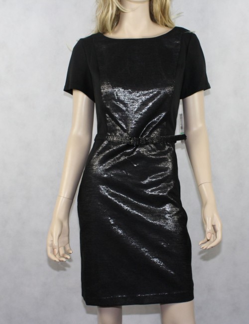 LAUNDRY BY DESIGN Black Belted Cocktail Dress!