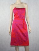 Laundry by Shelli Segal Coral &Pink Cotton Dress Size 8