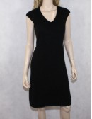 RALPH LAUREN womens black sweater dress with angora rabbit hair (L)