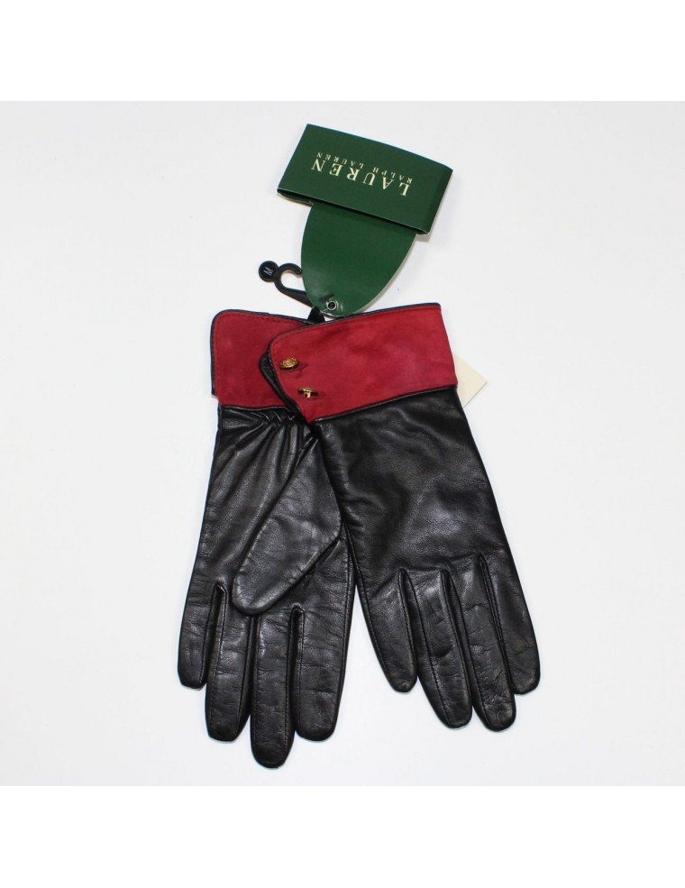 ralph lauren leather gloves women's