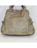 B. Makowsky Beige Padded Leather Handbag