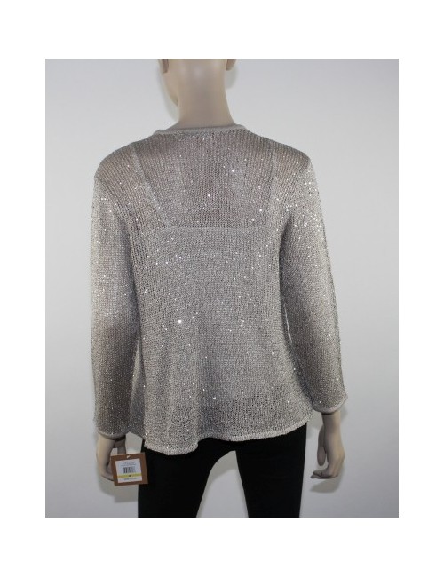 ELLEN TRACY light sweater with beads (M) NWT