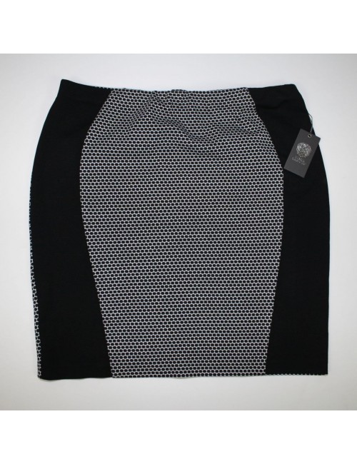 VINCE CAMUTO womens black/white stretchy skirt (XL)