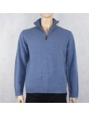 J.CREW Light Blue Lambs Wool Half zip Sweater (L)
