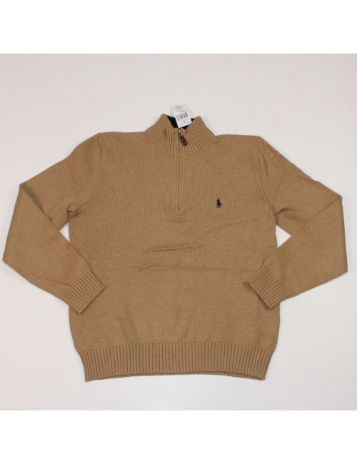 cotton half zip sweater