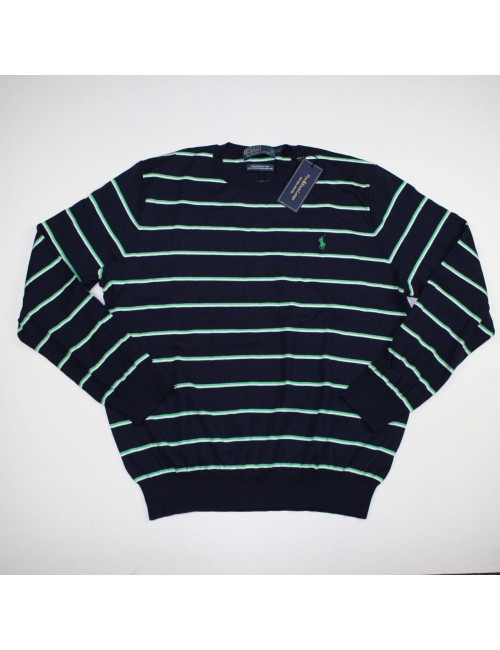 POLO BY RALPH LAUREN striped pima sweater Size XL