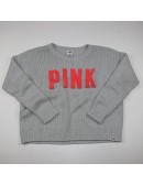 PINK VICTORIA'S SECRET gray sweater Size L