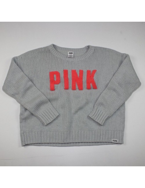 PINK VICTORIA'S SECRET gray sweater Size L