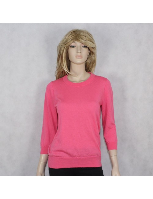 J.CREW womens pink merino wool sweater (size L)