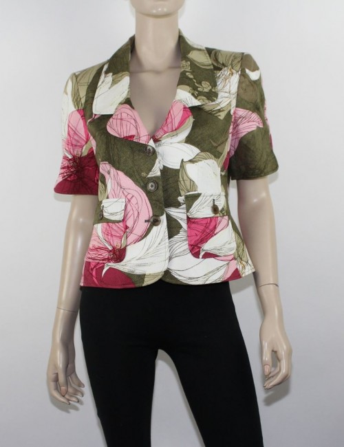 ELLEN TRACY womens multicolor flower print blazer (6)