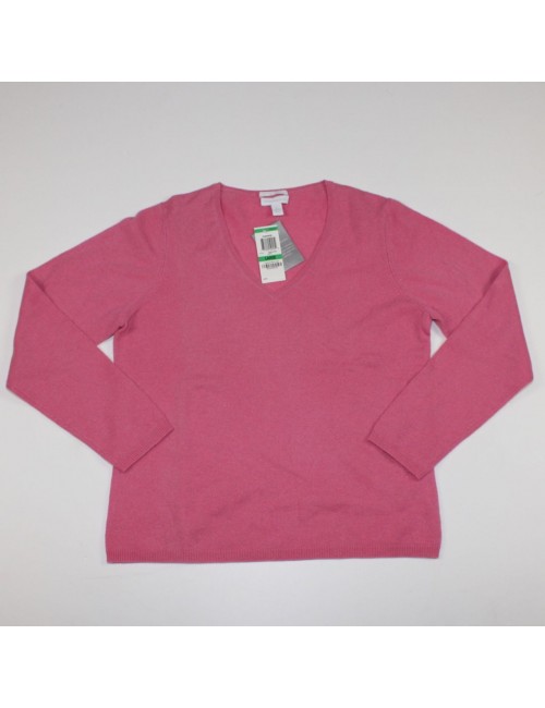 CHARTER CLUB 2-PLY womens 100% Cashmere pink sweater!