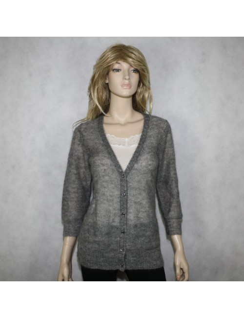 J.CREW womens gray cardigan sweater (size L)
