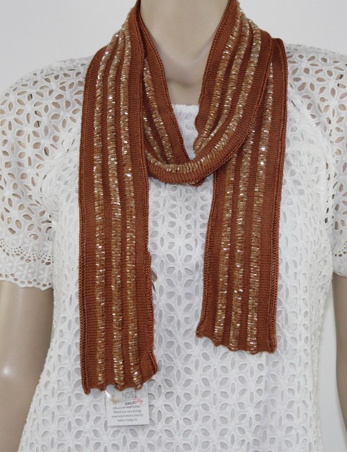 CHICOS sparkle knit womens SCARVES